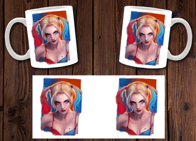 Чашка белая керамическая "Харли Квинн" Harley Quinn 13 Aurora