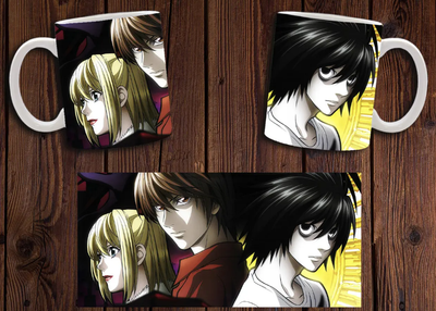 Чашка белая керамическая "Тетрадь смерти" Death Note 12 Aurora