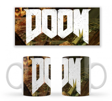 Чашка біла керамічна Doom Eternal (Дум)14 Aurora