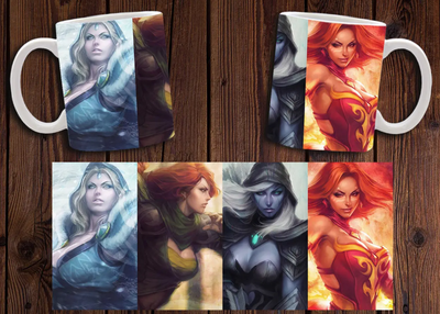 Чашка біла керамічна "Dota 2" Дота 2 Aurora 13
