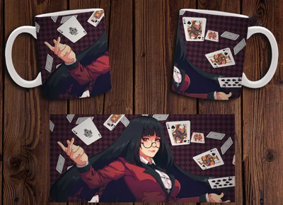 Чашка белая керамическая "Безумный азарт" Kakegurui 22 Aurora