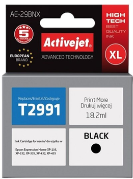 Картридж Activejet для Epson 29XL T2991 Supreme 18 мл Black (AE-29BNX)