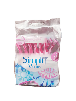 Одноразові станки для бритв Gillette Simply Venus 3, 12 шт (116470)
