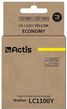 Картридж Actis для Brother LC1100Y/980Y Standard 19 мл Yellow (KB-1100Y)