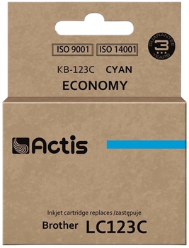 Картридж Actis для Brother LC123C/LC121C Standard 10 мл Cyan (KB-123C)