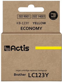 Картридж Actis для Brother LC123Y/LC121Y Standard 10 мл Yellow (KB-123Y)