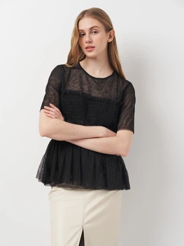 Блузка жіноча H&M 0524023_черн 34 Чорна (KZ2000001244029_KAY2000001244029)