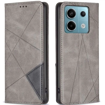 Чохол-книжка з кишеньками UniCase Geometric Pattern для Xiaomi Redmi Note 13 Pro 4G - Grey