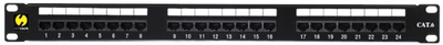Патч-панель Netrack 19" 1U Cat.6 24xRJ45 для серверної шафи/стійки (5908268777571)