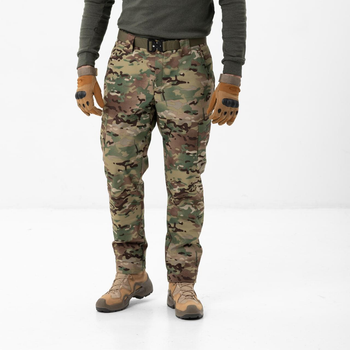 Тактичні штани софтшел мультикам, армійські штани мультикам, вологозахисні штани для військових мультикам 54