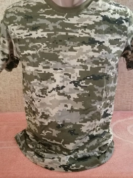 Військова футболка піксель, бавовняна футболка піксель, армійська футболка камуфляж ,Футболка піксель ЗСУ 54