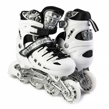 Детские раздвижные ролики Scale Sport SL-630 размер 34-37 стелька 20,5-22,5 см Белые