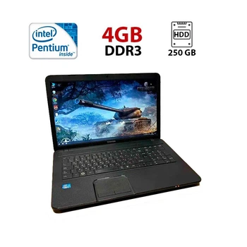 Ноутбук Toshiba Satellite C870 / 17.3" (1600x900) TN / Intel Pentium B960 (2 ядра по 2.2 GHz) / 4 GB DDR3 / 250 GB HDD / Intel HD Graphics / WebCam б/у