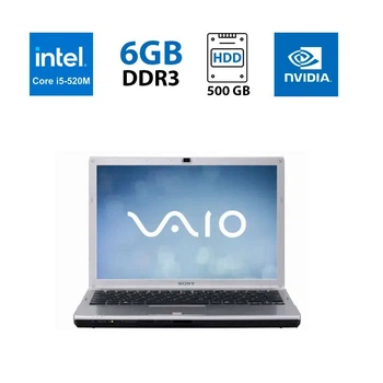Ноутбук Sony Vaio VPC-F11M1E / 15.6'' (1920x1080) TN / Intel Core i5-520M (2 (4) ядра по 2.4 - 2.93 GHz) / 6 GB DDR3 / 500 GB HDD / nVidia GeForce GT 310M, 1 GB DDR3, 128-bit / WebCam б/у