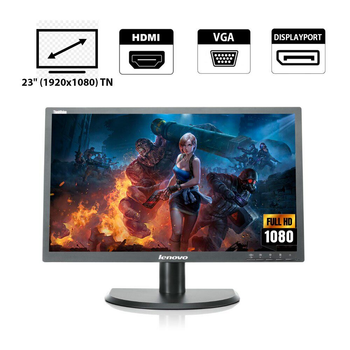 Монитор Lenovo LT2323p / 23" (1920x1080) TN WLED / VGA, HDMI, DP, USB б/у