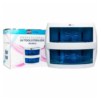 Ультрафіолетовий стерилізатор для манікюрних інструментів Ronney Professional UV 2 камери, RE 00012 ( 5060456776749 )