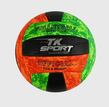М'яч волейбольний TK Sport C 62443 ПВХ вага 280-300 грамів розмір №5 зелено-помаранчевий