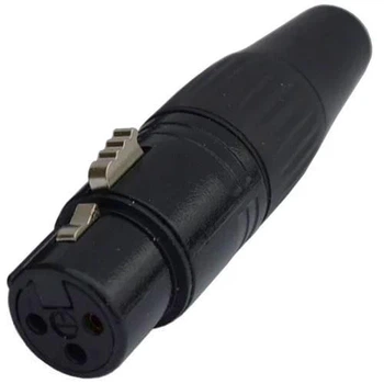 Разъем XLR Female черный Avzhezh A0209F