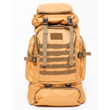 Армійський рюкзак тактичний 70 л Водонепроникний туристичний рюкзак. MJ-667 Колір: койот