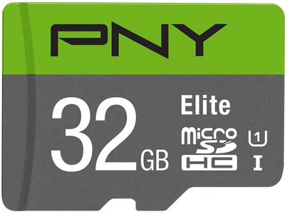 Карта пам'яті PNY microSDHC 32 GB + Adapter SD (P-SDU32GU185GW-GE)