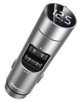 FM-трансмиттер Baseus 2хUSB QC3.0 Bluetooth модулятор Energy Column (CCNLZ-C0S)