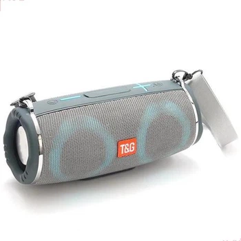 Bluetooth-колонка TG642 з RGB ПІДСВІЧУВАННЯМ, speakerphone, радіо, grey