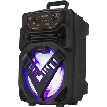 Портативна Bluetooth Колонка KOLAV-X801 (FM-радіо, USB, AUX) Black