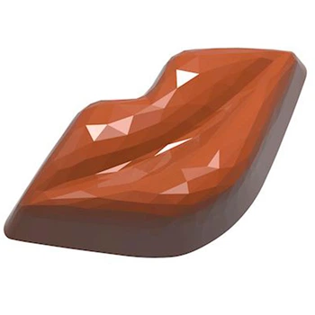 Форма для шоколада поликарбонатная Губы с гранями 8,5 г Chocolate World FD-1937 CW