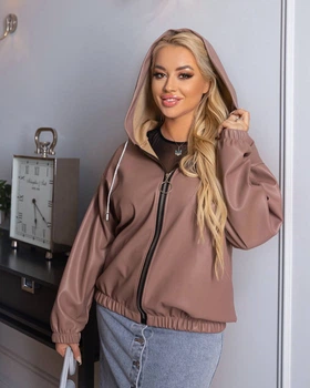 Fashions • Жіноча весняна куртка Джиллі Fashions 48-52 пудра (#463-ел)