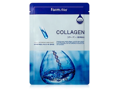 Тканевая маска для лица с коллагеном FarmStay Visible Difference Mask Sheet Collagen (8809809804022)