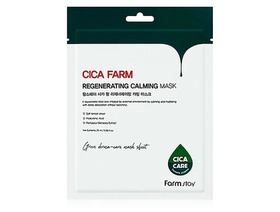 Восстанавливающая тканевая маска для лица с центеллой FarmStay Cica Farm Regenerating Calming Mask (8809783320235)