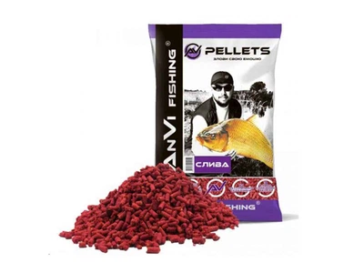 Принада ANVI-FISHING СЛИВА 1кг в гранулах Pellets 5мм.