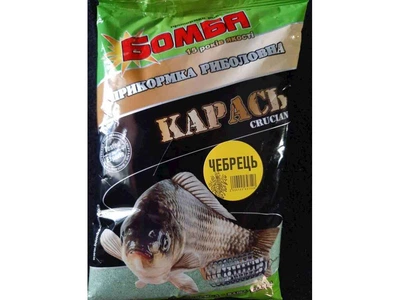 Прикормка Бомба Чебрець 900г для лову риби Карась