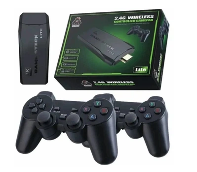 Компактная приставка игровая 4K Ultra HD с беспроводными джойстиками