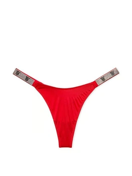 Трусики Victoria's Secret стринги со стразами красные M / Shine