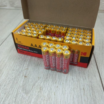 Батарейка KODAK AAА/R3 міні пальчикова сольові .блок батарейок 60штук