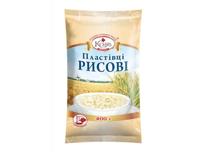 Пластівці Козуб Продукт 400г КП рисові в пакеті