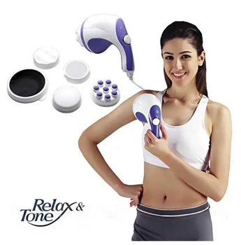 Ручний масажер антицелюлітний для тіла Relax and Tone вібромасажер для схуднення масажер для тіла рук і ніг 25 Вт 6 режимів