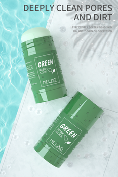 Очищающая маска-стик зеленый чай против черных точек и акне Green tea face mask stick Глубокое очищение Сужение пор Увлажнение