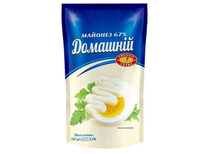 Майонез ЧУГУЄВ ПРОДУКТ Домашній 300г 67% дой-пак зі штуцером
