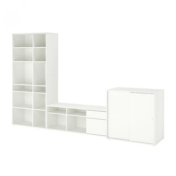 IKEA TV VIHALS, білий, 337х47х200 см, 094.406.79