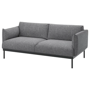 2-місний диван IKEA ÄPPLARYD, ЛЕЙДЕ сірий/чорний, 205.062.25