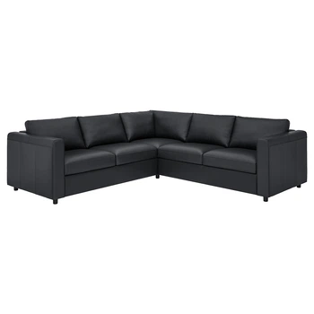 Кутовий диван IKEA VIMLE ВІМЛЕ, 4-місний, ГРАНН, Бомстад чорний, 793.067.19