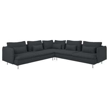 Кутовий диван IKEA SÖDERHAMN, 6-місний, Фрідтуна темно-сіра, 494.495.93