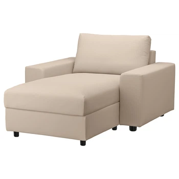 Кушетка IKEA VIMLE ВІМЛЕ, з широкими підлокітниками, ХАЛЛАРП бежевий, 594.091.34
