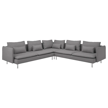 Кутовий диван IKEA SÖDERHAMN, 6-місний, Сірий тонер, 094.520.78