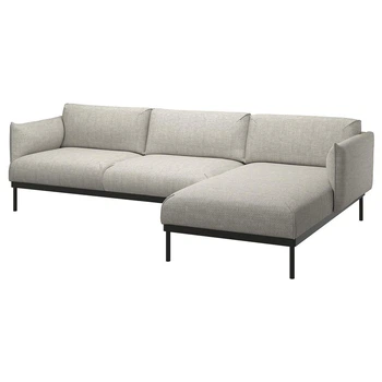 3-місний диван із кушеткою IKEA ÄPPLARYD, Lejde світло -сірий, 094.180.51