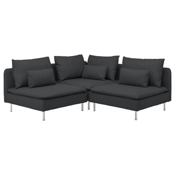 Кутовий диван IKEA SÖDERHAMN, 3-місний, Фрідтуна темно-сіра, 594.495.83
