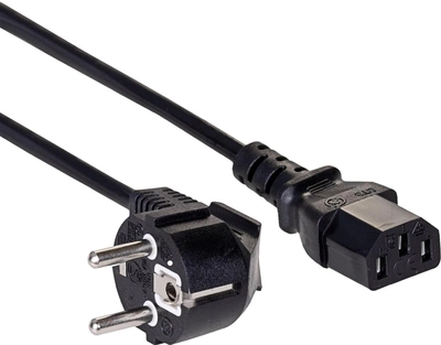 Kabel zasilający Akyga CU CEE 7/7 - IEC-C13 10 m Black (AK-PC-08C)