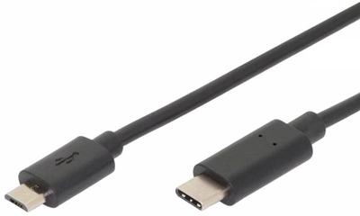 Kabel Digitus USB Type-C - micro-USB M/M 1.8 m Black (AK-300137-018-S)